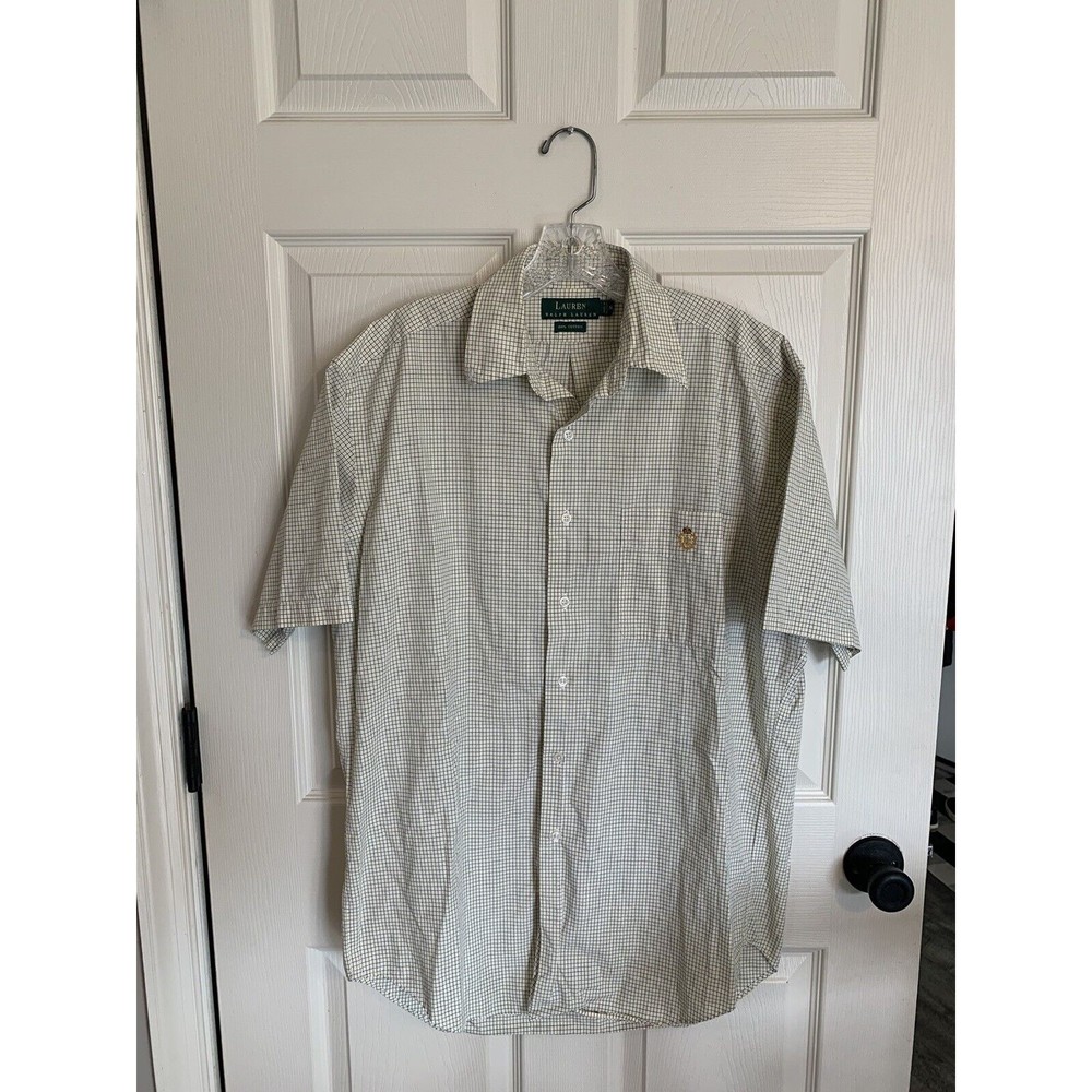 Vintage Y2K Ralph Lauren 100% Cotton Crest Sz Small Plaid
